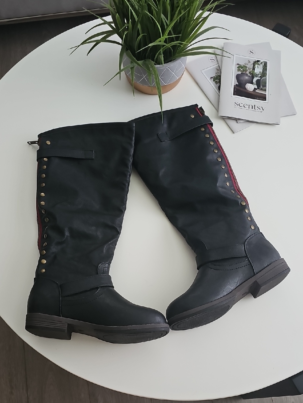 Journee Collection Women's Spokane Extra Wide Calf Knee High Riding Boots